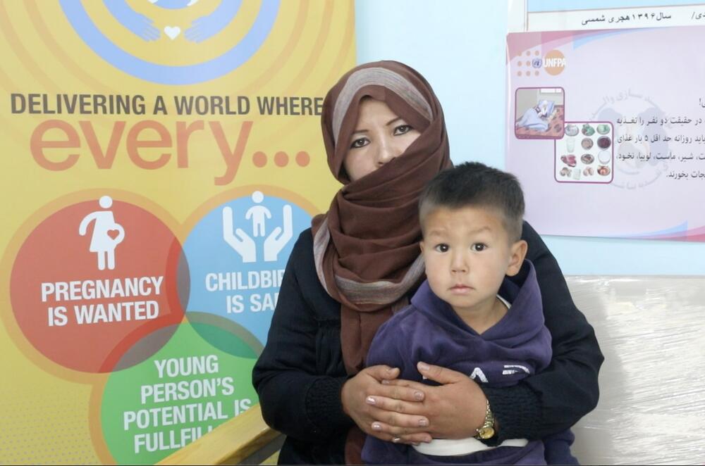 Sughra's wish for her son Farhad is for him to have a better future for himself and his community ©UNFPA Afghanistan/Zaeem Abdul Rahman