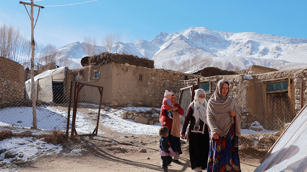 79 per cent of Afghan households live in shelters that need repair and 79 per cent do not have adequate access to heating.