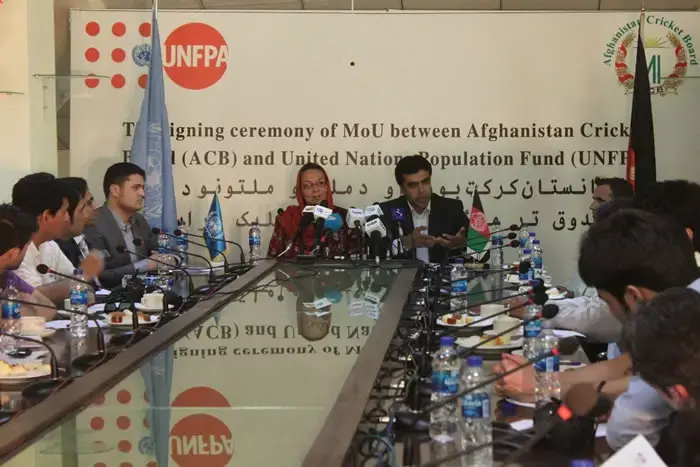 Afghan Cricket Board and UNFPA signed a memorandum of understanding for partnership