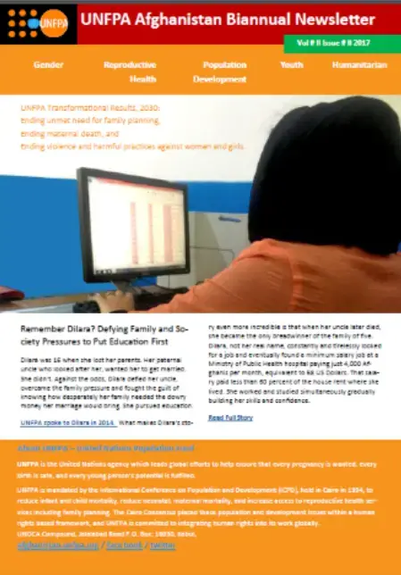 UNFPA Afghanistan Biannual Newsletter 